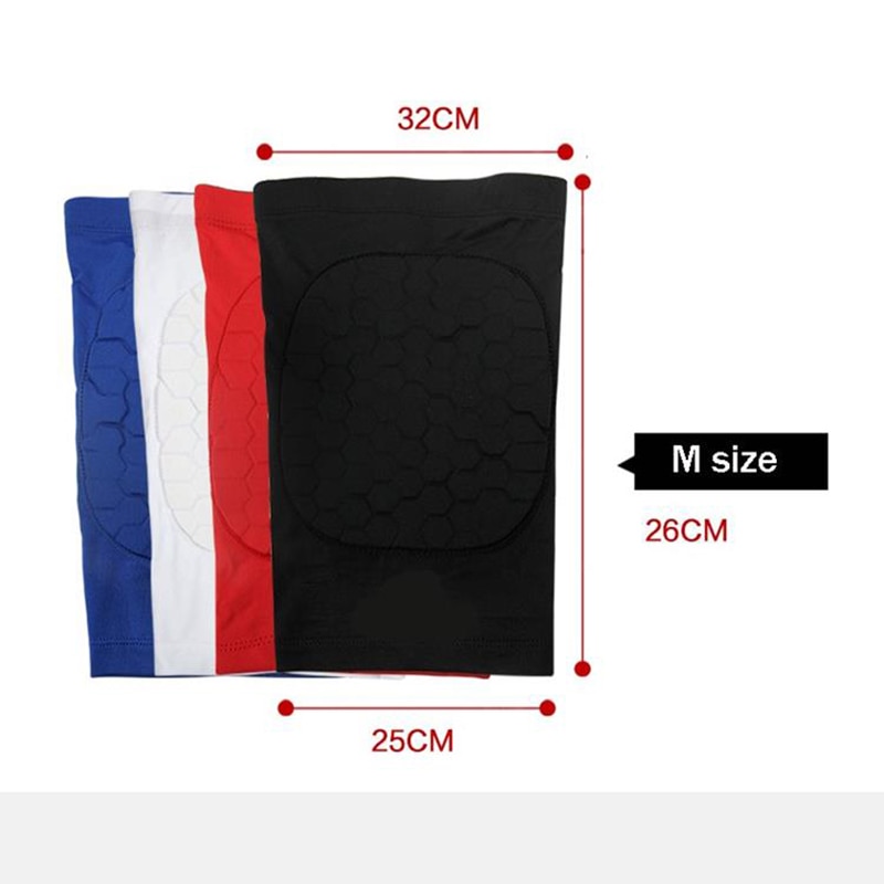 1Pcs Honeycomb Basketbal Kniebeschermers Been Mouwen Cellulaire Voetbal Volleybal Voetbal Kneepad Kalf Ondersteuning Ski Fietsen Been Warmer
