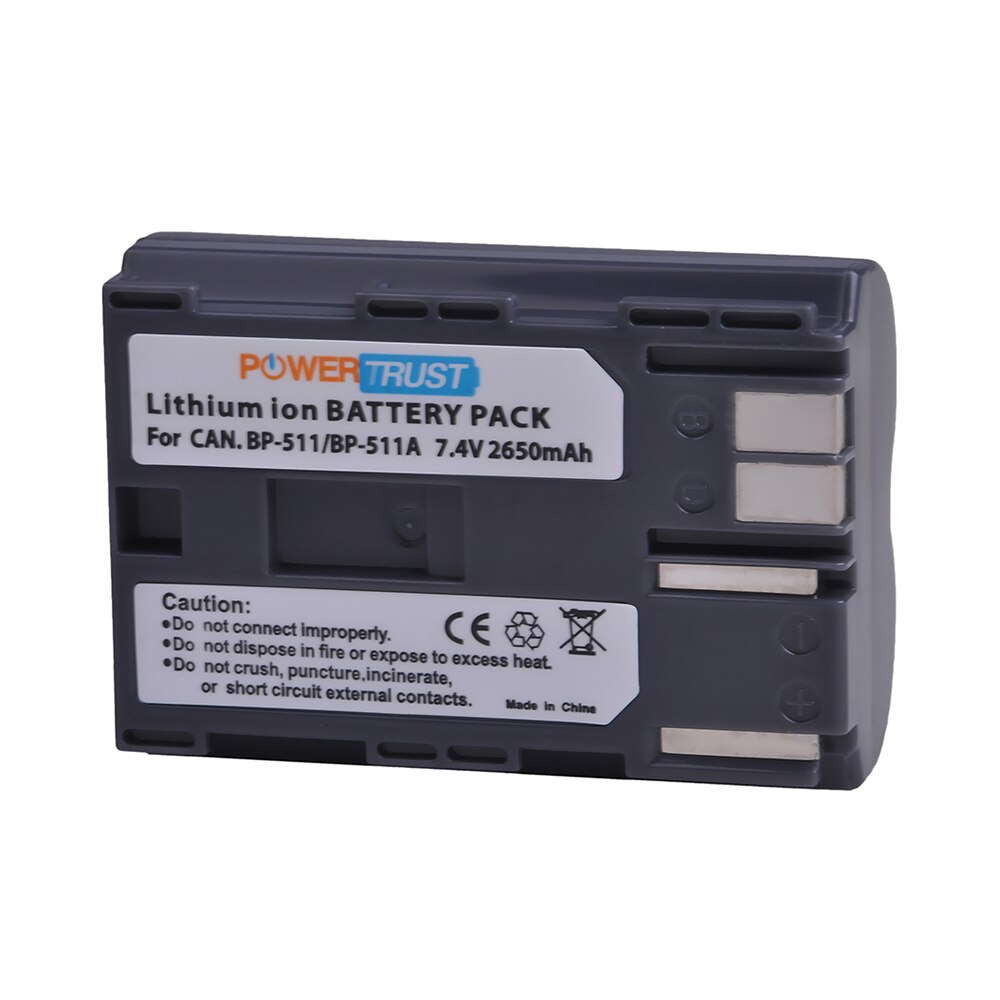 Batería de cámara de BP-511, 2650mAh, BP-511A, BP511, BP 511, para Canon EOS 40D, 300D, 5D, 20D, 30D, 50D, 10D, D60, G6, BP, 511A, 1 ud.