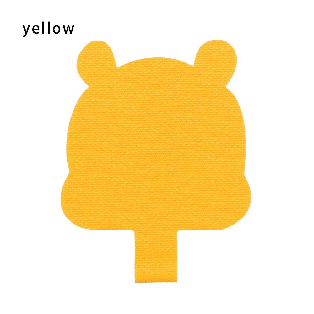 1Pc Universal Mobile Phone Lanyard Card Gasket Cute Bear shape Detachable Adjustable Necklace Clip Snap Cord Rope Patch: yellow