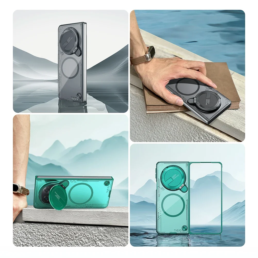 For OPPO Find N5 5G Case Nillkin Iceblade Prop Fold Lens for Magsafe Magnetic Privacy Lens Camera Stand Protection