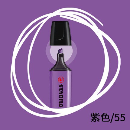 Rotulador de Color Boss, marcador de Color, trazos, notas de enfoque, Stabilo, Alemania, 1 ud.: Morado