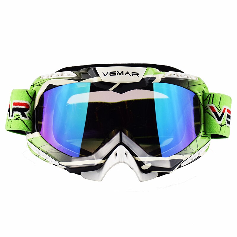 Vemar herre motocross briller moto motorcykel briller hjelm off-road motocross briller dirt bike atv mx bmx dh mtb briller: S218- grønne