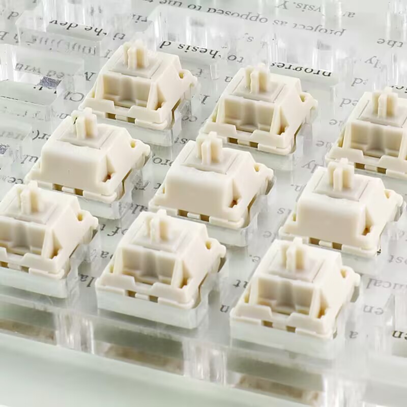 MMD Cream Switch V4 Linear 45g 5 Pins MX Switches Gaming Mechanical Keyboard Linear Switches Custom Lubricated POM Smooth Switch