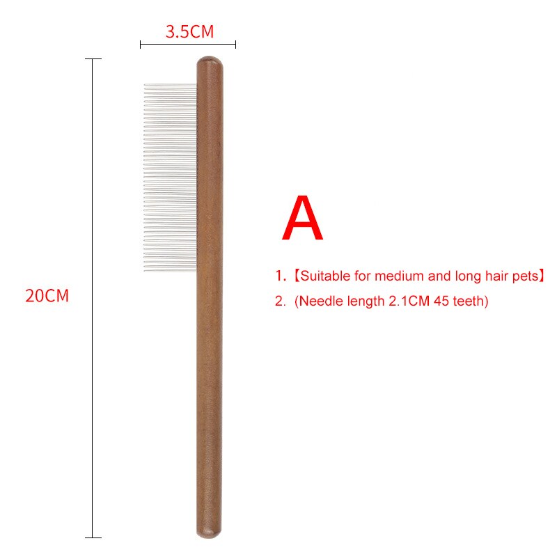 Kat Borstel Kam Voor Pet Cleaning Verwijdert Haren Grooming En Zorg Kat En Honden Hout Rvs Hond Borstel Katten accessoires: A