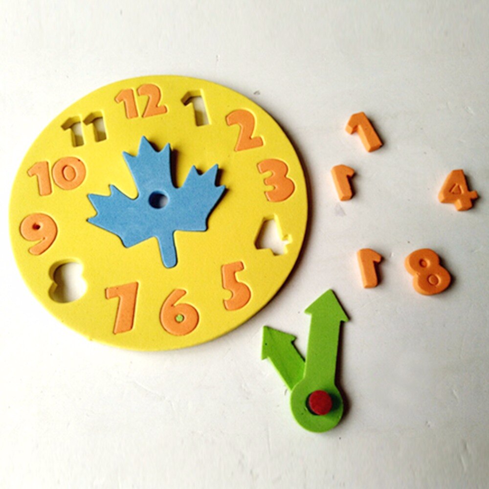 1Pcs 3-6 Jaar Oud Diy Eva Klok Leren Onderwijs Speelgoed Fun Puzzel Spel Voor Kinderen Baby speelgoed