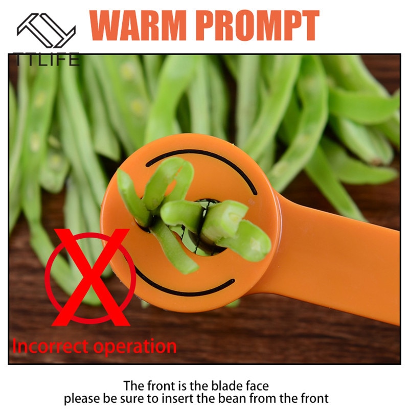 Praktische Griff Bean Slicer Cutter Fetzen Runner Hobel Cutter Stringer Küche Schredder Bean Gemüse Remover Peeler