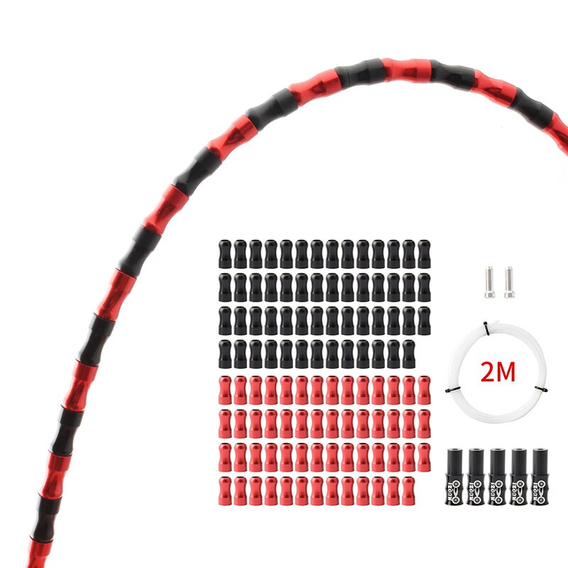 MUQZI cambios para bicicleta Cable de freno protección vivienda MTB bicicleta plegable para carretera Cable de aleación de aluminio de la línea de accesorios: Black and Red