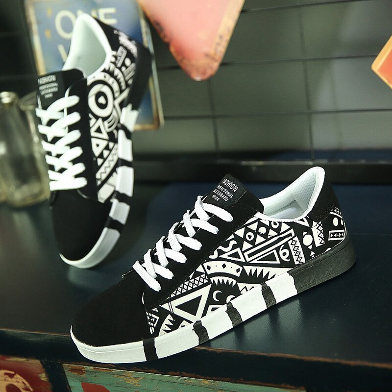 SIERGAN Men Casual Shoes Factory Casual Men Shoes Sneakers Cheap Printed