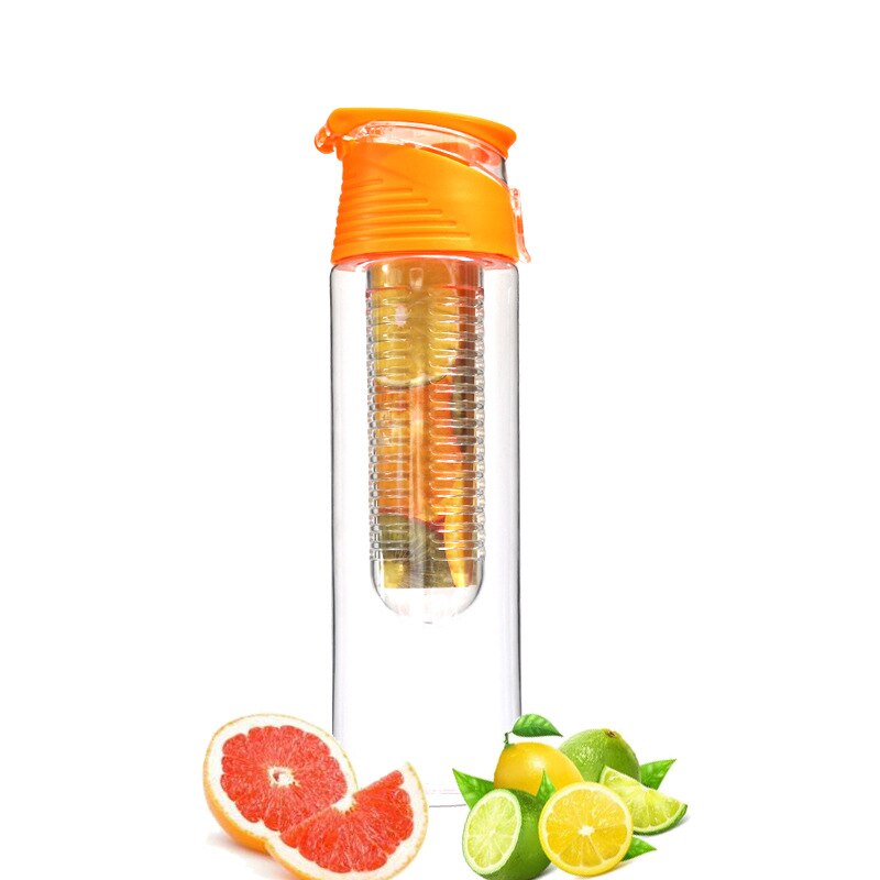 800Ml Draagbare Pulp Cup Buitensporten Fles Flip Citroensap Fles Infusie Fruit Gereedschap Reizen Camping Woonaccessoires