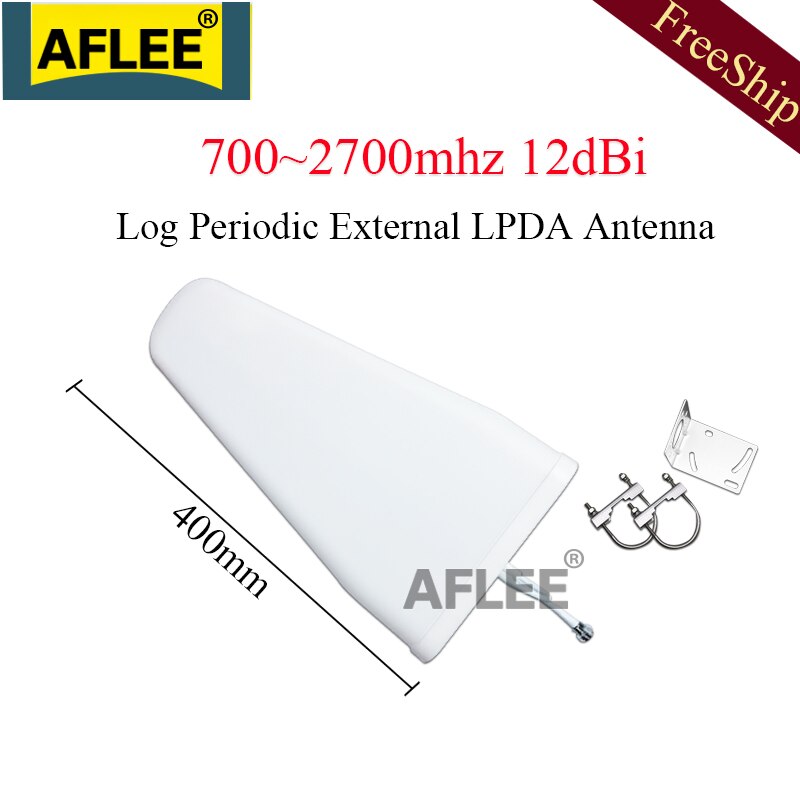 12dBi 4G Antenne 800 ~ 2700 Mhz N-Vrouwelijke Log-Periodieke Outdoor Antenne Lpda Antenne Voor Repeater gsm 2G 3G 4G Mobiele Signaal Booster: 12dBi Antenna