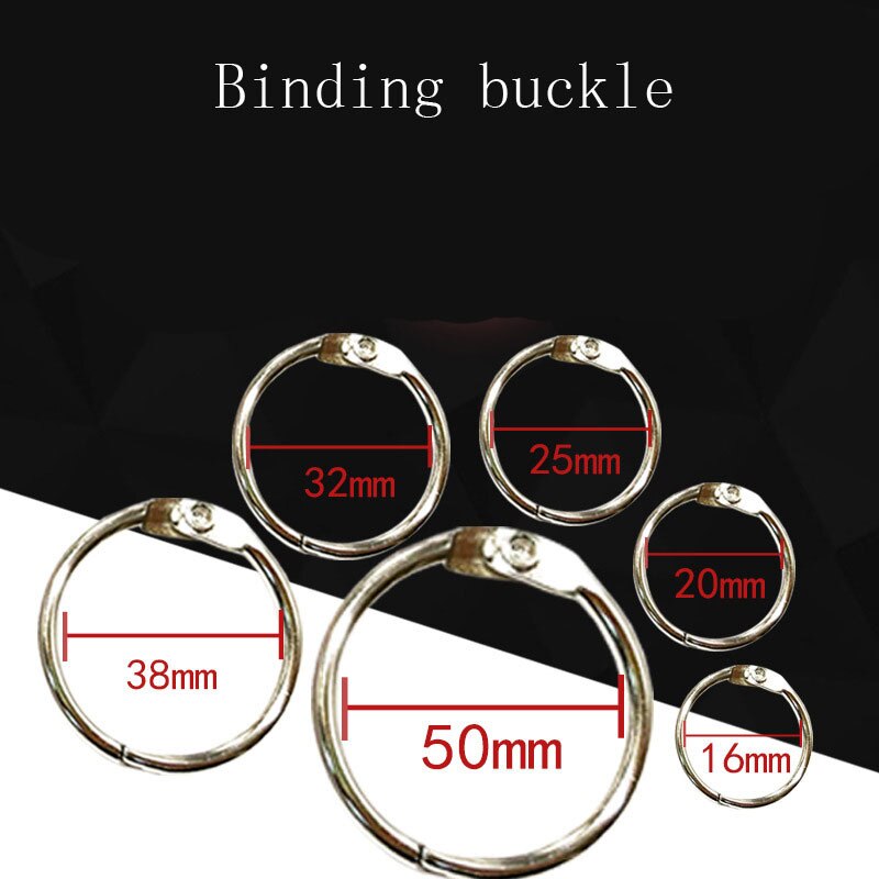 Silver Metal Binder 16-76mm DIY Binder Bookshelf Opening Office Binding Supply Album