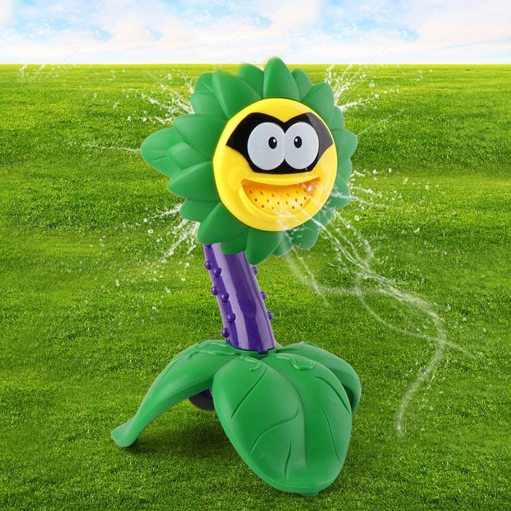 RCtown Outdoor Water Spray Bath Toy for Kids and Toddlers Backyard Spinning Sprinkler Toy: Watering sunflower