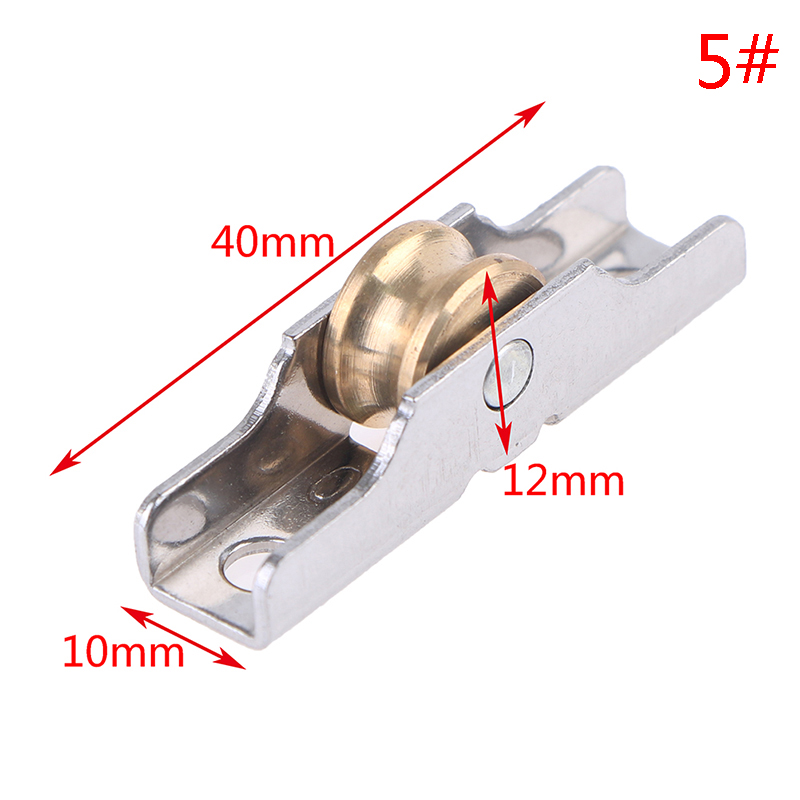 Polea de ventana de vidrio para puerta corredera, rueda silenciosa, muebles de pista, 1 unidad: Morado