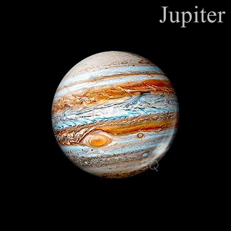 50MM Eight Planets Fridge Magnet Full Moon Earth Solar System Planet Universe Galaxy Nebula Star Refrigerator Magnets Home Decor: Jupiter