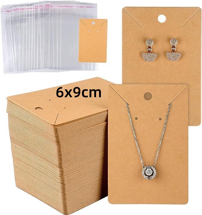 50pcs paper 6x9cm pendants, necklaces, earrings, small accessories packaging