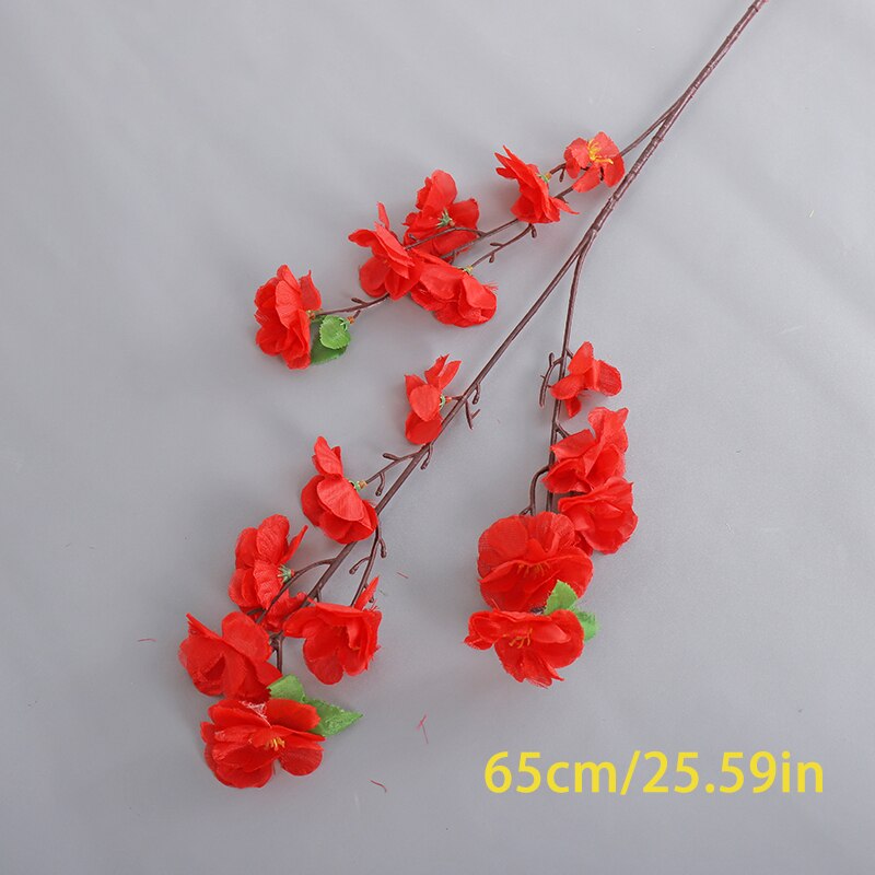 Artificial Flowers Peach Blossom Non-woven Fabrics Flower Branch Bedroom Dining Table Shopping Mall Office Bar Decoration