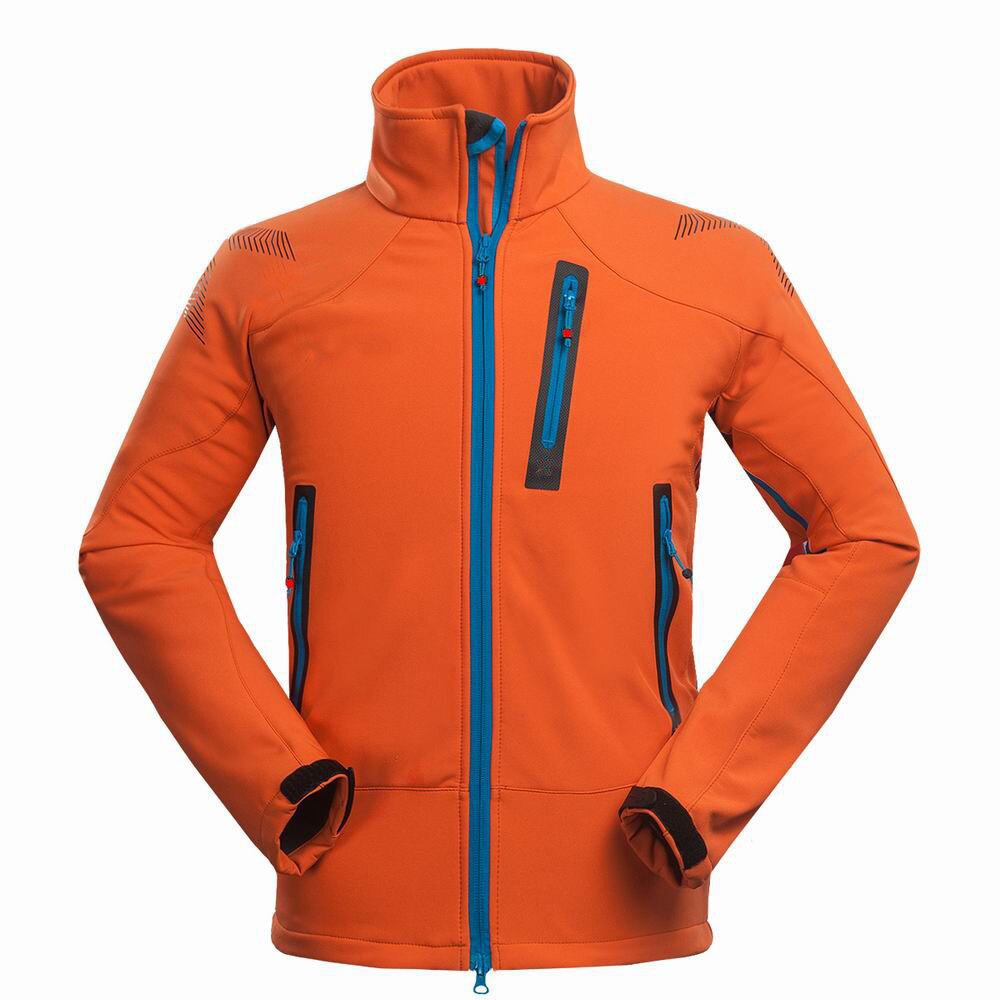 Male Soft shell Windbreaker Jacket Male Outdoor Waterproof Thermal Mountain Climbing Sports Anti-UV Fleece Breathable Coat: Beige / XXL