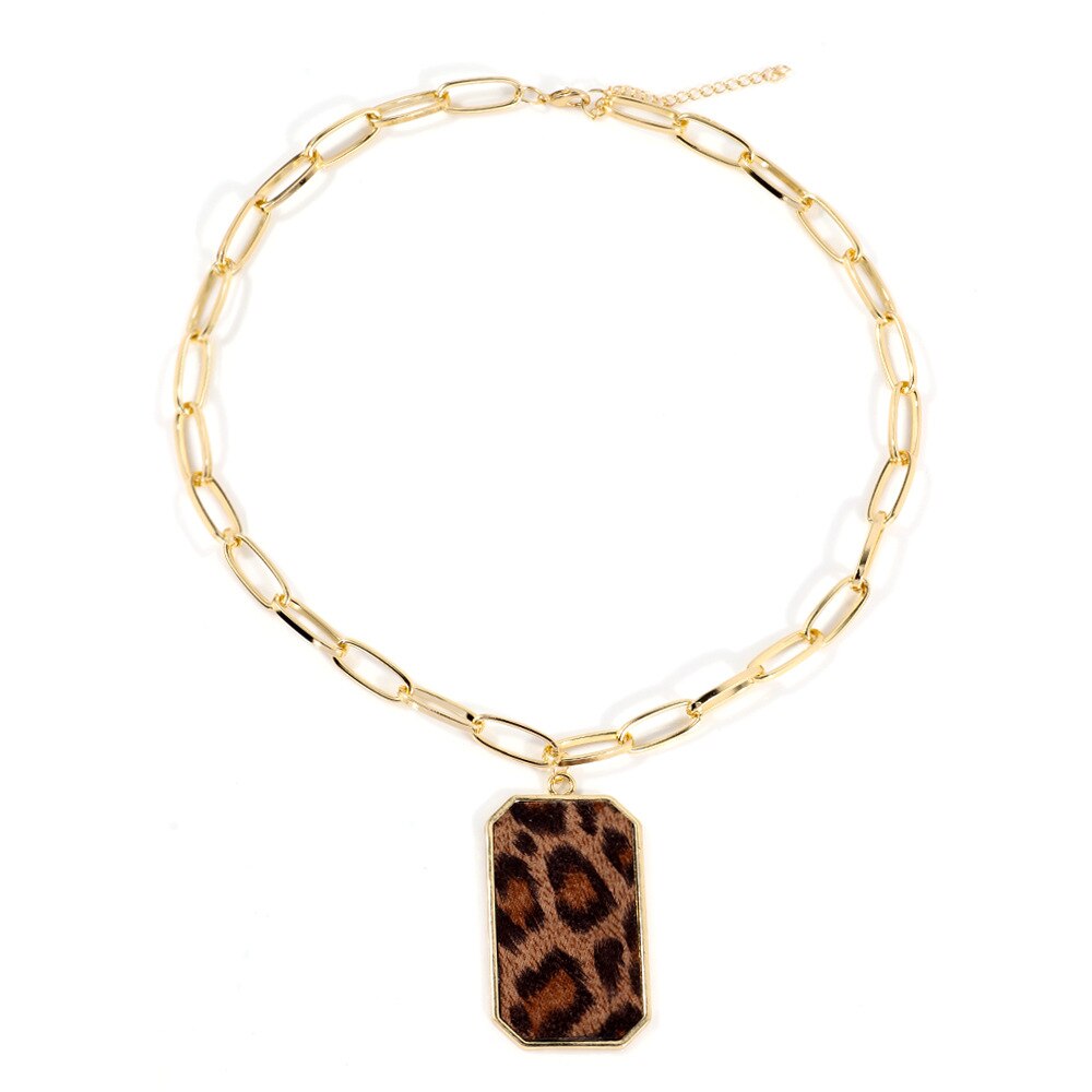 Las mujeres popular collar de leopardo de colgante único simple personalidad Cadena de joyería