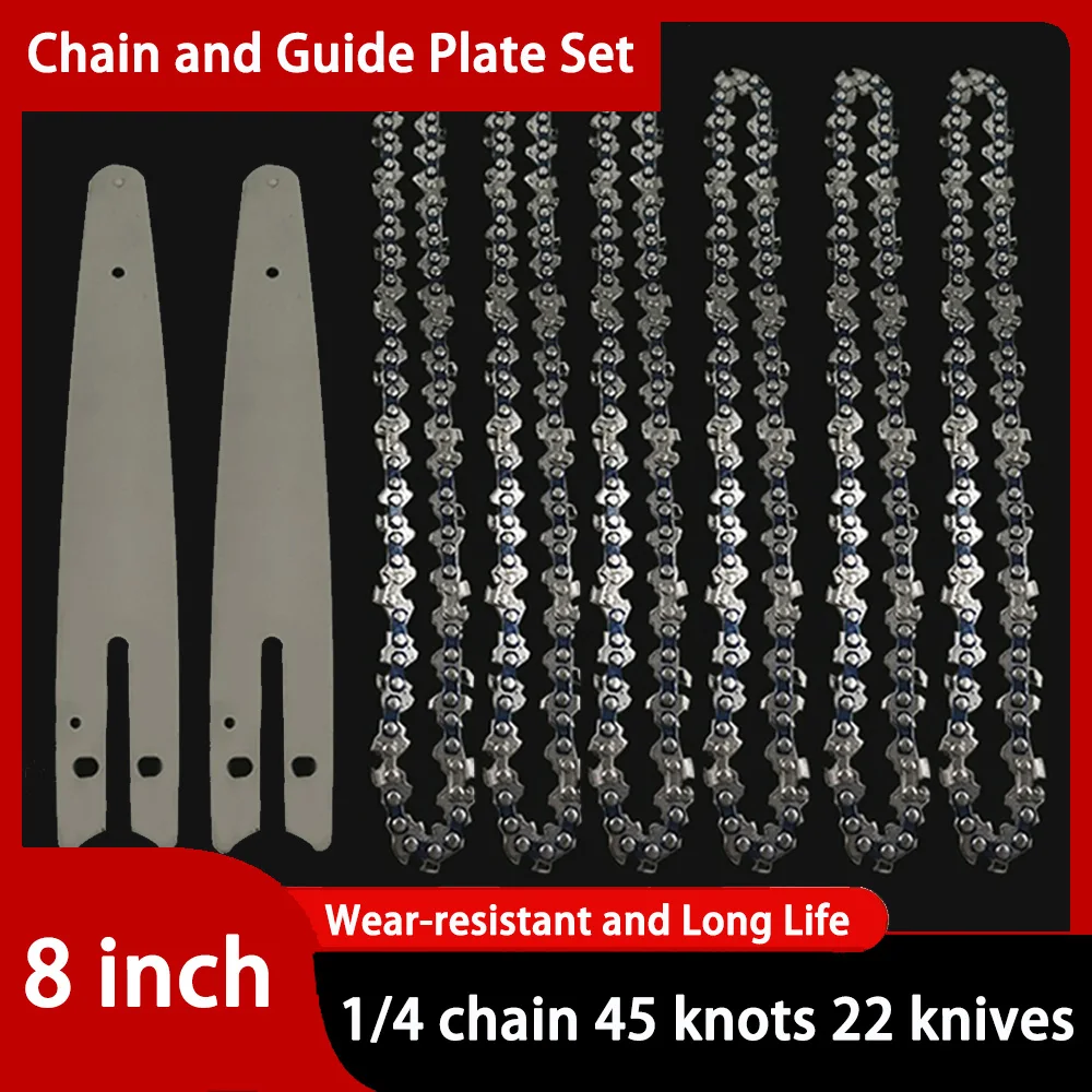 8 Inch 1/4"P Chainsaw Chain 45 knots Portable Electric Saw Mini Chainsaw Logging Saw Blade Pruning Chain Saw Chain Accessories