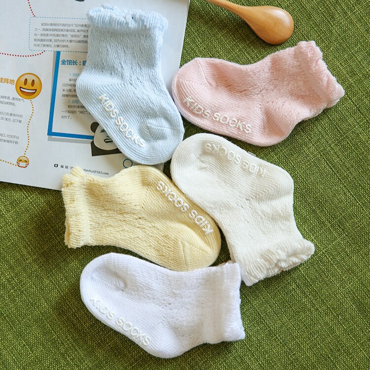4Colors Summer Baby Toddler Candy Colors Breathable Mesh Socks Cute Newborn Infant Thin Short Socks Kid Hollow Out Sock Sox 0-4Y