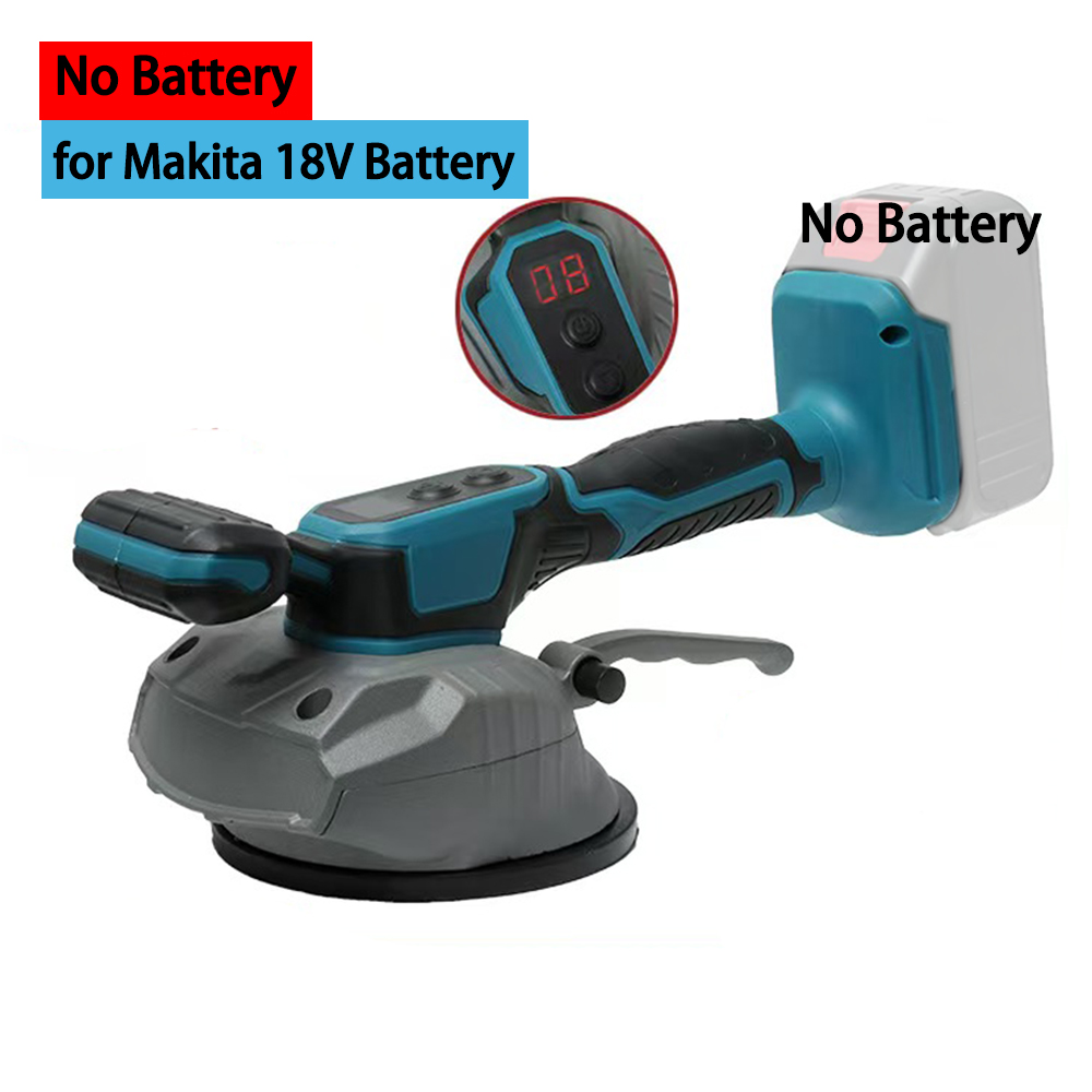Flisemaskin med høy lastekapasitet, vegg- og gulvflislegging, vibrerende verktøy, 8 justerbare, passer til makita 20v batterier (uten batteri)