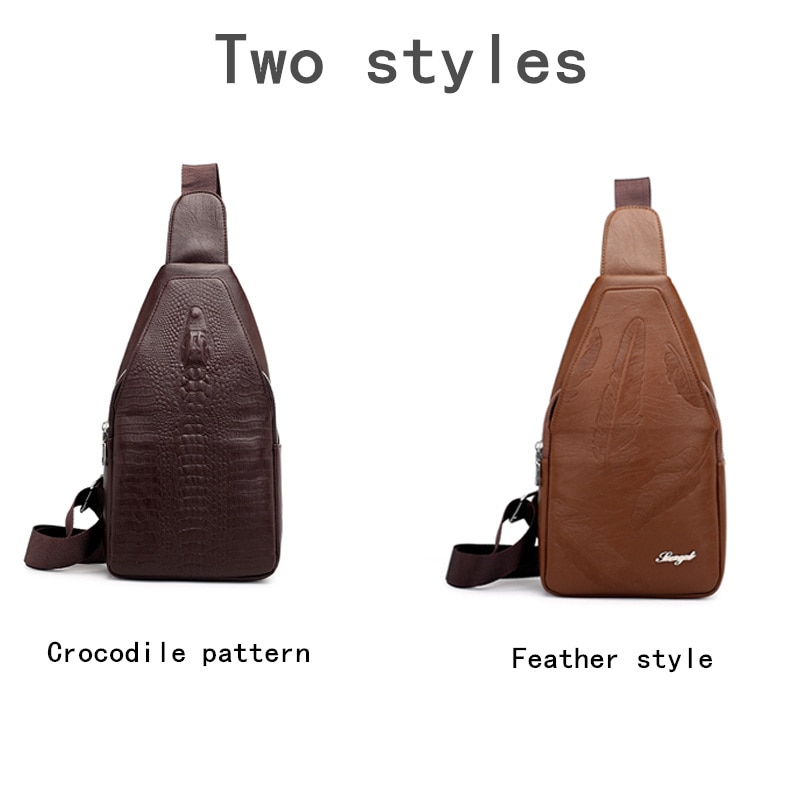 Heren crossbody tassen heren borsttas messenger bag leren schoudertassen diagonaal pakket rugzak reizen
