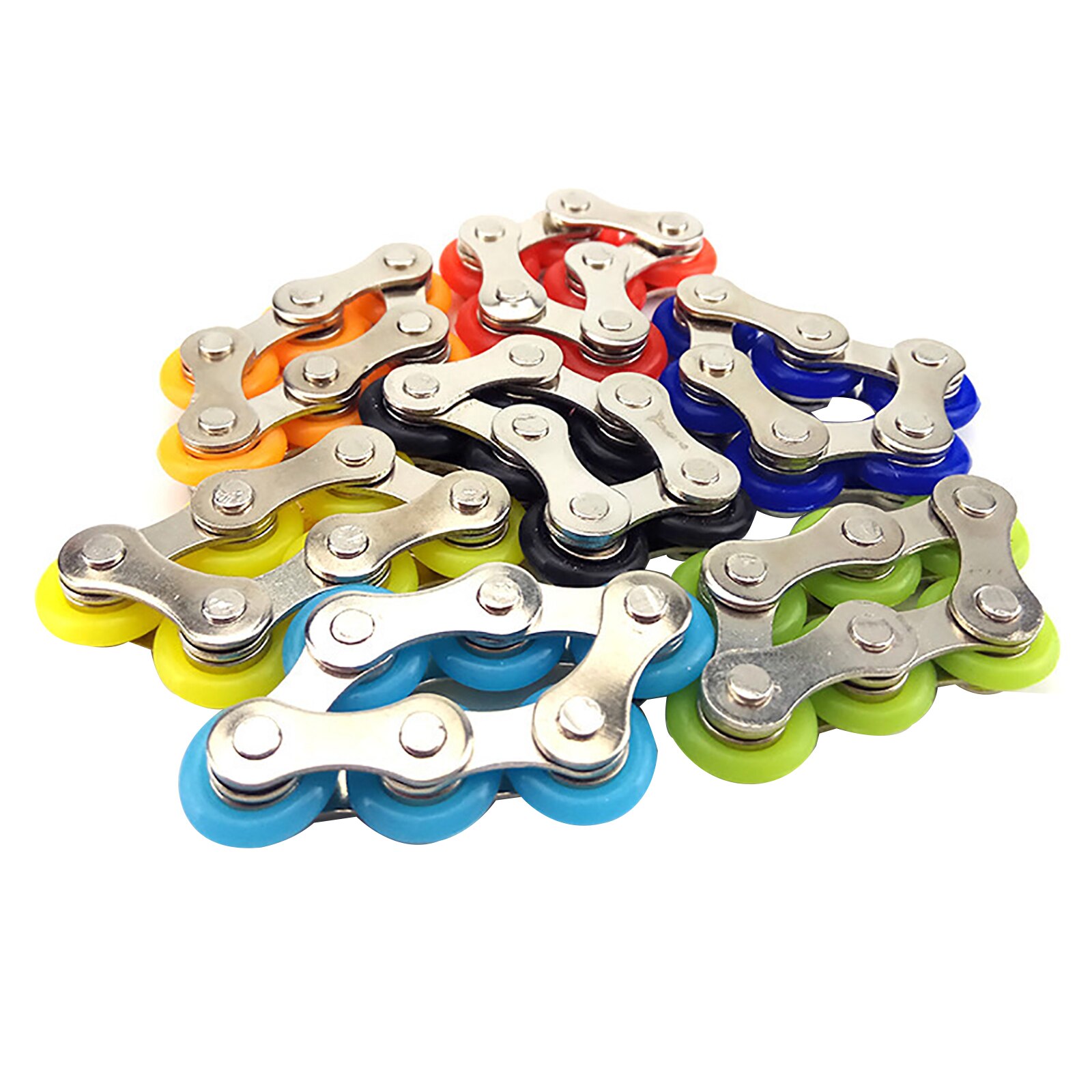 Bike Chain Stress Roller Chain Bike Chain Roller Fidget Speelgoed Stress Reducer Link Grappige Anti-Stress Pop Speelgoed volwassen Kind