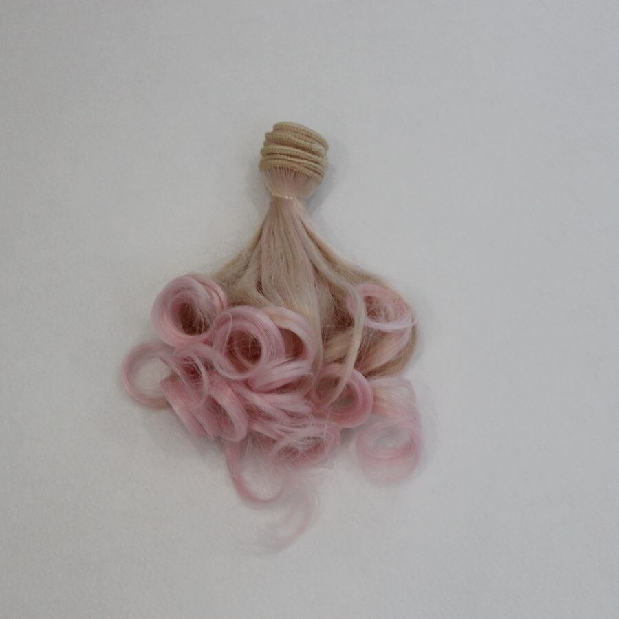 Doll Wig Hair 15cm Diy Tresses For Handmade Baby Toy and Doll Long Doll Hair Curly Thick Wavy Doll Hairs: 9