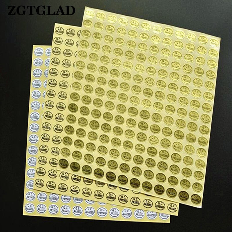 ZGTGLAD 1 Sheet Self Adhesive Control QC Passed Stickers Labels Home School Office Supplies