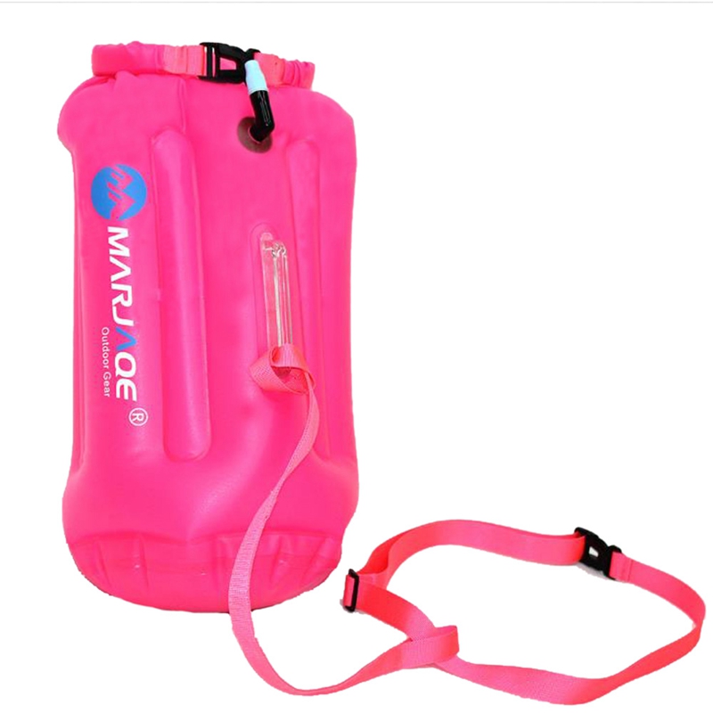Marjaqe 20L Outdoor Waterproof Air Bag Swimming Buoy Swimming Towing Floating Bag Kayaking Storage Bag Drifting Signal Buoy: Red