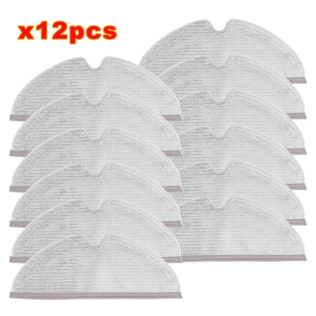 Paño de mopa espaÃ a para XiaoMi Roborock S50 S51 S55 S6 S60 S5 Max S6 MaxV S6 puro Aspiradora Robótica RP trapo Accesorios: 12pcs
