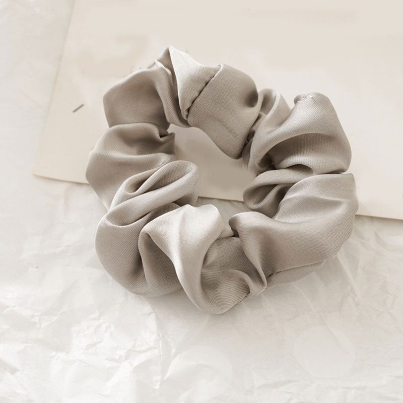 Noir blanc Fine pas cher velours élastique bandes de cheveux Scrunchy cheveux corde pour femmes filles cheveux toilettage accessoires gros bijoux: Gray