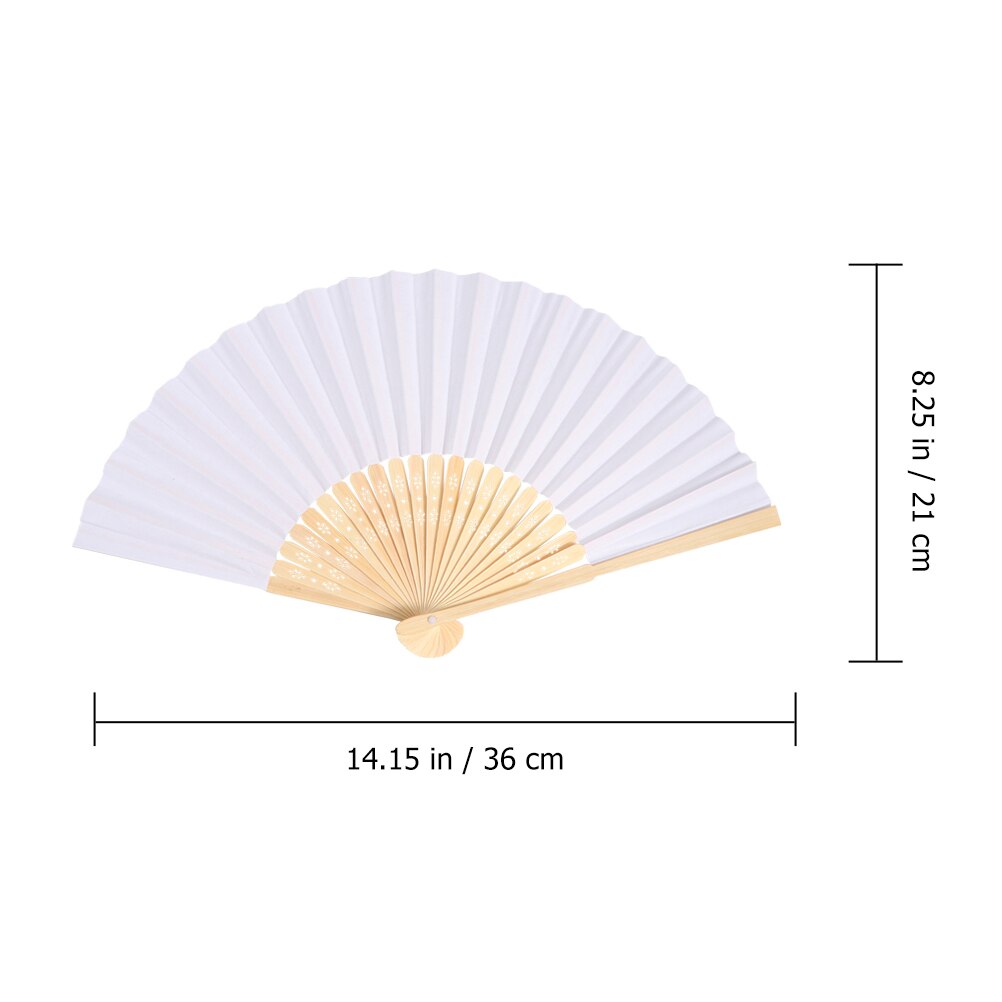 8pcs DIY Handicrafts Tools Kids Painting Folding Fan Drawing Hand Fans for Kids