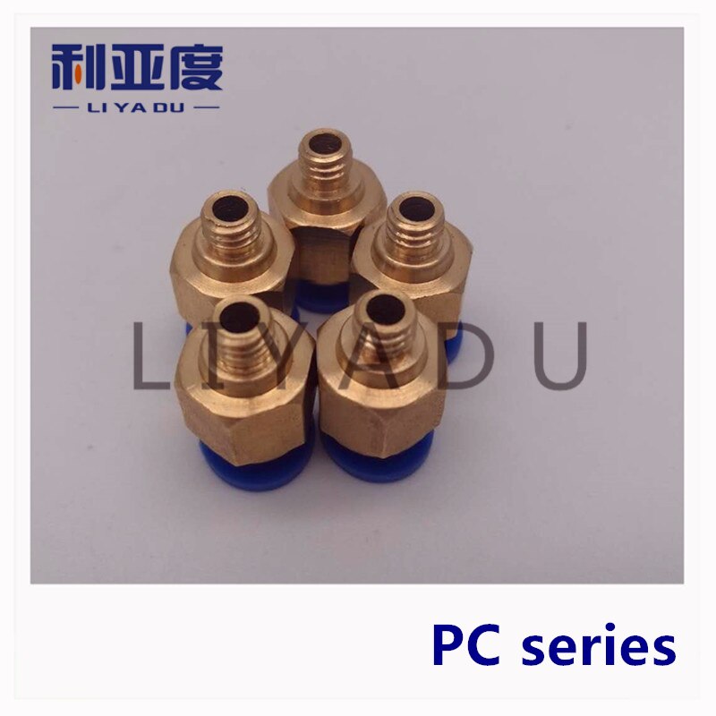 10 stk pneumatiske fittings trykluftrør stk lige udvendigt gevind  -m5 m6 1/8 1/4 3/8 1/2 to rør  pc4 6 8 10mm pc6-m5 m6 01 02 03 04