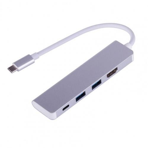 4-w-1 wysoka prędkość typu C robić z wejściem HDMI, USB3.0 piasta aluminium komputera stacja dokująca robić laptopa: Default Title