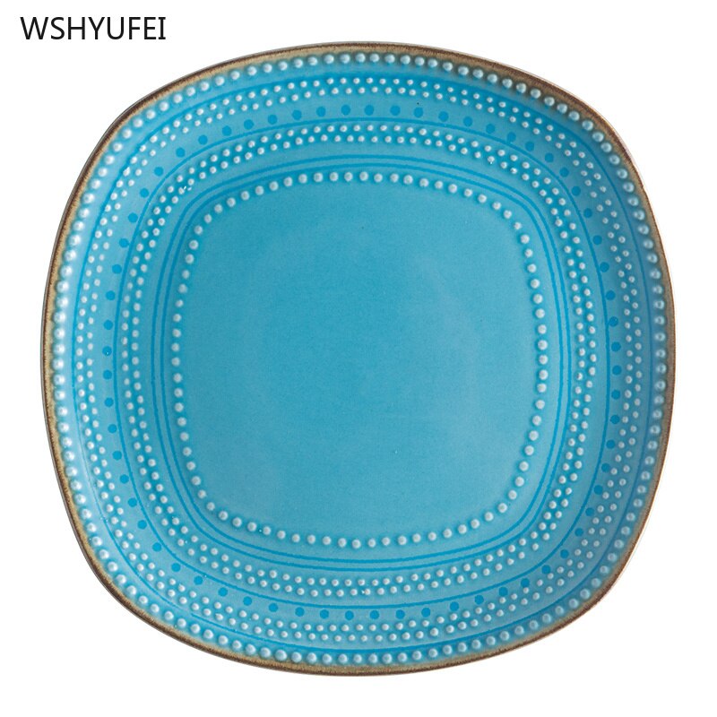 1pcs 8 inch 11 inch irregular relief Western buffet tableware afternoon tea fruit steak plate pastry dish kitchen supplies