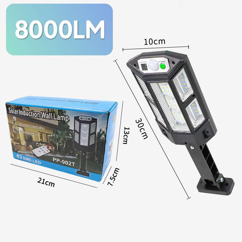 3000 W Outdoor Solar LED Licht 4 Modi 1500 W Solar Light Lamp Waterdichte Bewegingssensor Zonlicht Yard tuin Straatlantaarn: orange
