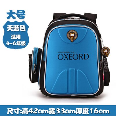 Orthopedische Kinderen Rugzak Schooltas Schooltas Schoudertassen Mochila Voor Tieners Kids Jongens Meisjes: sky blue big