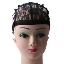 Top Stretch Weven Cap Terug Djustable Band Voor Maken Pruiken Mesh Dames Elastische Haarnetjes Zwarte Pruik Maken Cap Met Kant netto