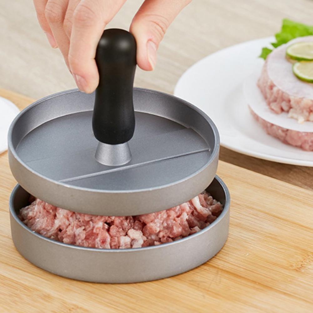 Runda non-stick hamburgare kött tortilla paj maker press kök matlagning verktyg
