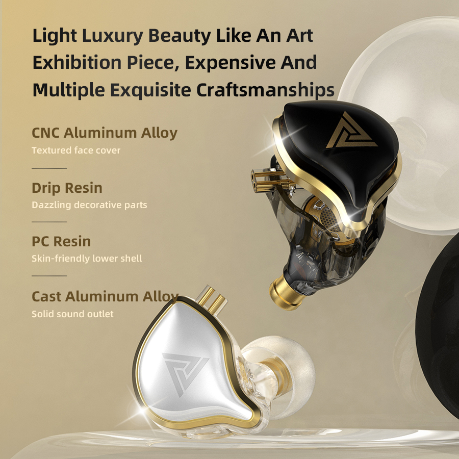 QKZ ZXD HiFi Earphone Super Bass Earbuds Music Monitor Wired Headphones With Microphone Noise Cancelling Headset Games Sports