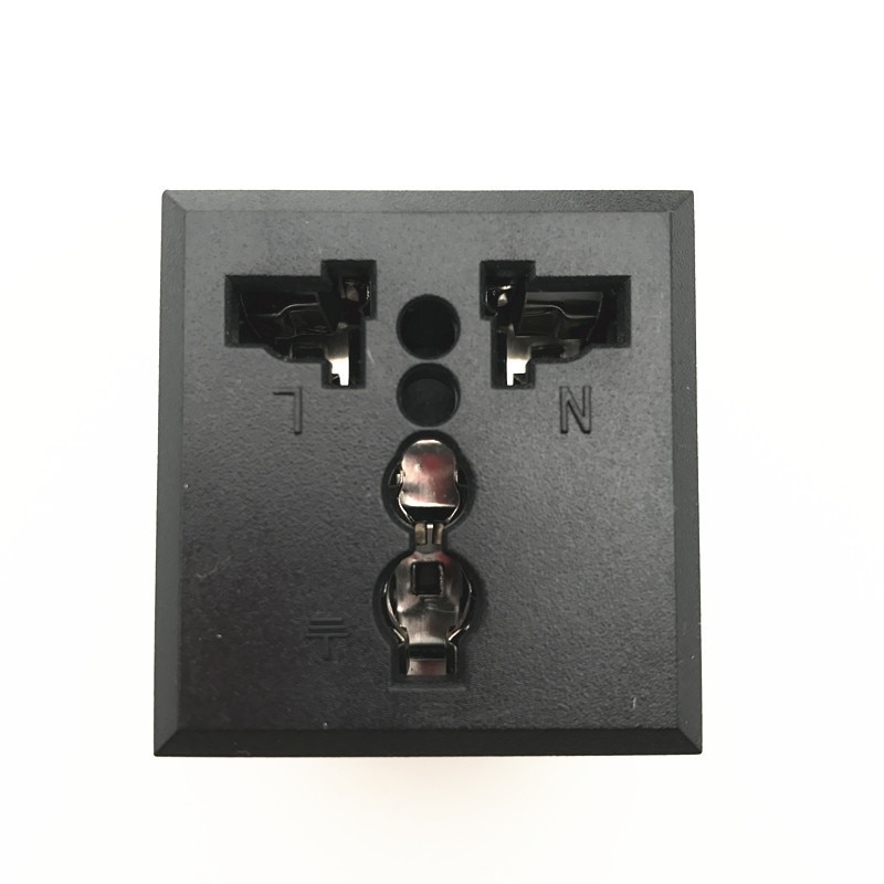 Chassis Female 3PIN Universal UK AU US Inline Socket Plug Adapter Industrial Power Connector Power Supply Output Outlet 13A/250V