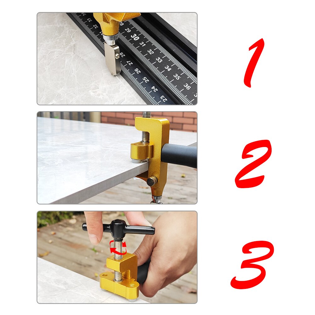 Cortadora de azulejos cerámicos Manual, práctico dispositivo de corte de textura clásica de vidrio resistente, herramienta de mano de repuesto para manualidades DIY