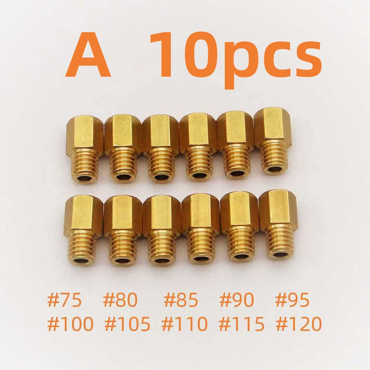 10 Uds. Jatos principales de carburador para carburador Mikuni VM TM TMX 250 260 270 280 290: Verde militar