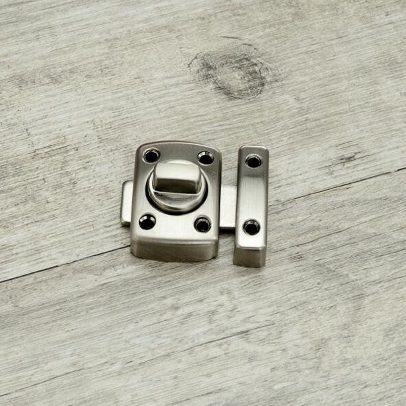 Universal Door Latch Gate Latch Security Sliding Door Lock Door Bolt Zinc Alloy With Screws Lock Pull Cabinet Latch ZXY9883: Silver color