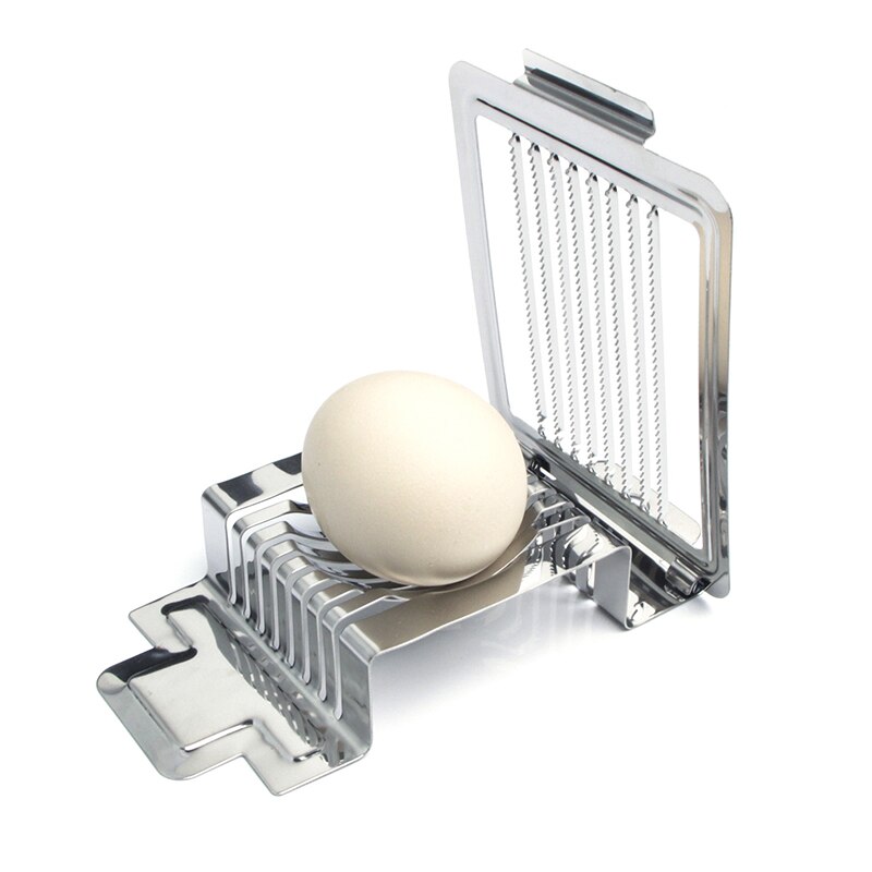 1Pc Rvs 2 In1 Egg Cutter Multifunctionele Keuken Ei Fruit Slicer Sectione Cutters Mold Gadgets Keuken Accessoires