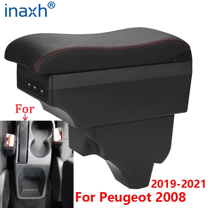 Voor Peugeot Armsteun Voor Peugeot Auto Armsteun Box Retrofit Onderdelen Interieur Opbergdoos Accessoires Usb led