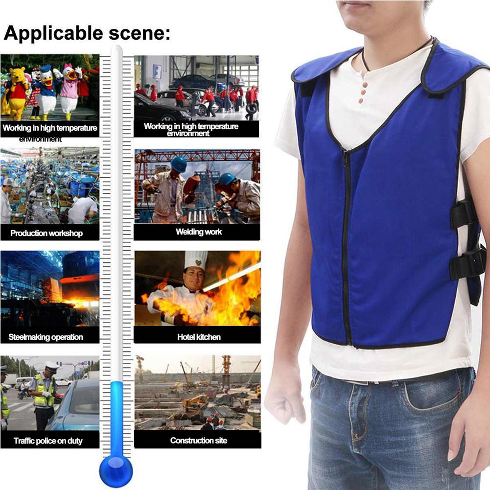 Outdoor Summer Body Cooling Vest Jacket Ice Bag Human-Conditioned Clothing Riding Fishing Cooling Vest Anti High Temperature
