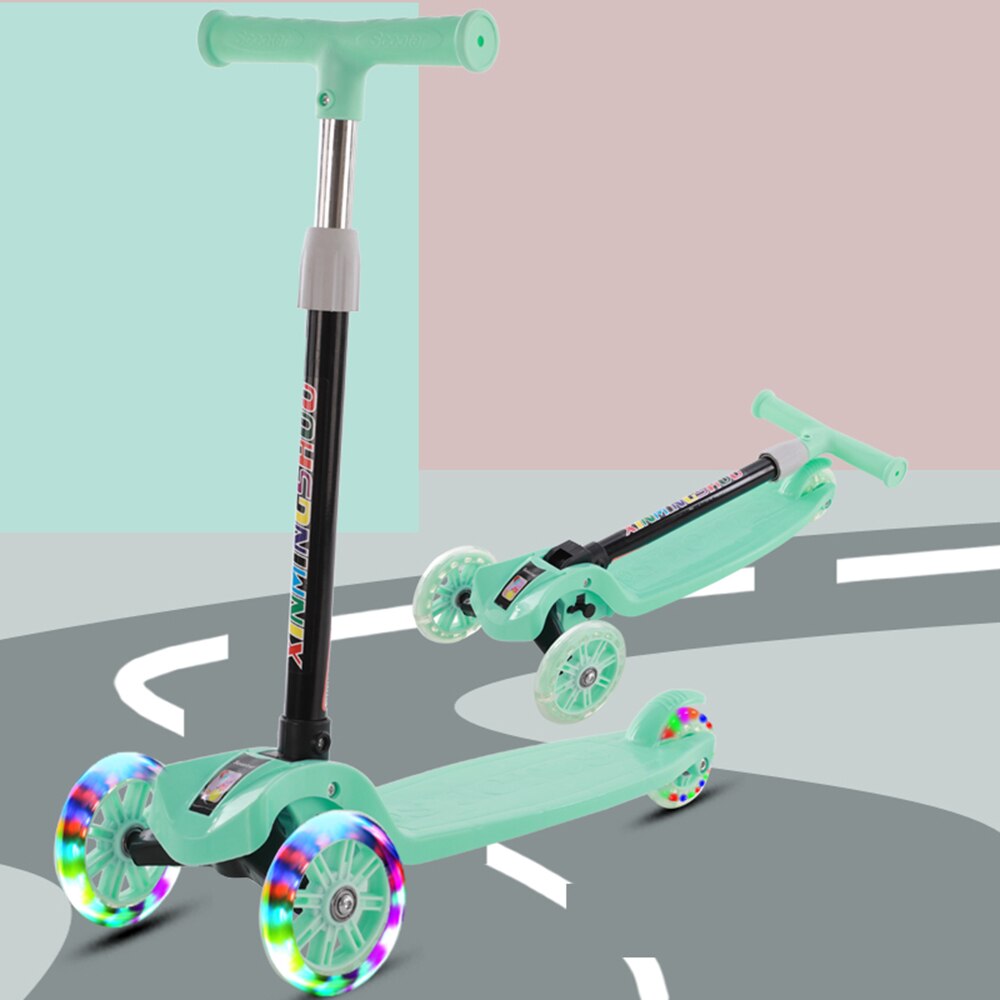 Børn 3 hjul scooter foldbar justerbar højde by scooter til drenge piger i alderen 2-12 børn scooter 3 hjul sikker sammenfoldelig