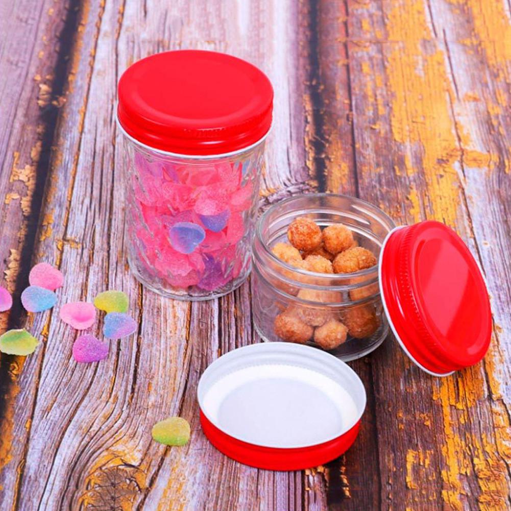 10pcs/lot 70mm Mason Jar Lids Eco-friendly Drinking Canning Covers Leakproof Screw-on Gripping Storage Caps For Wide Mouth Jars